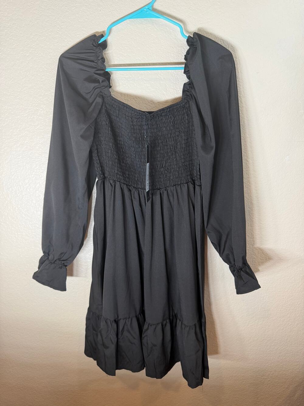 K-DEER Black Fit and Flare Dress XL 2/4 Sleeve Scoop Neck
